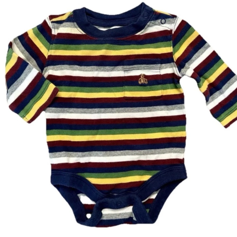 Baby Gap Brannan’s favorite striped 1‎ piece long sleeve baby outfit with pocket